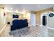 Spacious basement featuring plank flooring, a theater seating area, and recessed lighting at 3623 Terrah Point Dr, Duluth, GA 30097