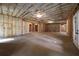 Unfinished basement featuring exposed beams and framing at 130 Nova Ln, Roswell, GA 30075