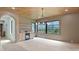 Dining room featuring a decorative wood ceiling, a wine fridge, and access to the patio at 130 Nova Ln, Roswell, GA 30075