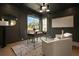 Stylish office with dark walls, large window, modern lighting, and comfortable seating area at 130 Nova Ln, Roswell, GA 30075