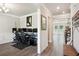 Home office featuring wood floors, fresh paint and detailed trim at 106 Logan Pass Dr, Loganville, GA 30052