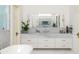 Elegant bathroom with marble countertop, vessel sink, and luxurious finishes at 21 Barksdale Ne Dr, Atlanta, GA 30309