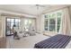 Inviting bedroom with sitting area, large windows and doors with backyard views at 21 Barksdale Ne Dr, Atlanta, GA 30309