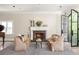 Elegant living room with fireplace, plush seating, and stylish decor at 21 Barksdale Ne Dr, Atlanta, GA 30309