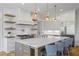 Bright, modern kitchen featuring a large island, stainless steel appliances, and white cabinetry at 115 Trinity Hollow Dr, Canton, GA 30115