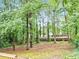 Green backyard with mature trees providing privacy and shade at 4808 Oak Ct, Ellenwood, GA 30294
