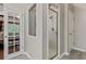 Bathroom featuring a glass-enclosed shower and updated fixtures at 2073 Woodside Park Dr, Woodstock, GA 30188