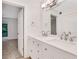 Bathroom featuring a double sink vanity with white cabinets at 206 Tuxworth Cir, Decatur, GA 30033