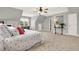Bedroom with an angled ceiling, neutral walls, carpet, and natural light at 224 Mountain View Dr, Woodstock, GA 30188