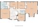 Second floor layout highlighting the primary bedroom, walk-in closet, bedrooms, bathrooms, and laundry room at 224 Mountain View Dr, Woodstock, GA 30188
