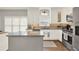 Modern kitchen with white cabinets, granite countertops, stainless steel appliances, and ample natural light at 224 Mountain View Dr, Woodstock, GA 30188