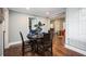 Comfortable dining area with wood floors, a round table, and easy access to other living spaces at 3479 Thompson Dr, Atlanta, GA 30331