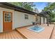 Inviting backyard features a spacious wood deck, seating, and fresh landscaping at 3614 N Druid Hills N Rd, Decatur, GA 30033