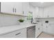 Bright kitchen featuring sleek white cabinets, stainless steel appliances, and modern fixtures at 3614 N Druid Hills N Rd, Decatur, GA 30033