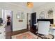Office space with wood floors and modern decor at 4085 Hillcrest View Ct, Suwanee, GA 30024