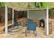 Covered patio with an outdoor kitchen area and casual seating overlooking the back yard at 4085 Hillcrest View Ct, Suwanee, GA 30024
