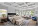 Serene main bedroom with coffered ceilings, large windows, and a sitting area at 2465 Bleckley Pl, Cumming, GA 30041