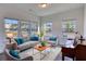 Bright living room with large windows, comfortable seating, and hardwood floors at 2929 Rambler Dr, Loganville, GA 30052