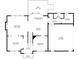 First floor plan featuring a spacious layout, including a kitchen, living spaces, and an attached garage at 930 Cedar Bluff Sw Trl, Lilburn, GA 30047