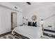 The main bedroom features a king bed and access to an ensuite bathroom and closet at 1820 Peachtree St # 1607, Atlanta, GA 30309