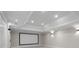Basement media room with a projector screen, recessed lighting, and neutral wall colors at 2517 Hampton Park Ct, Marietta, GA 30062