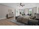A spacious main bedroom featuring tray ceilings, hardwood floors, and ample closet space at 2517 Hampton Park Ct, Marietta, GA 30062