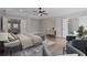A spacious main bedroom featuring tray ceilings, hardwood floors, and ample closet space at 2517 Hampton Park Ct, Marietta, GA 30062