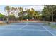 This tennis court has recently been resurfaced and is ready for tennis matches at 4963 Kingsbridge Ct, Powder Springs, GA 30127