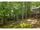 Beautiful wooded backyard with a view of the screened-in porch at 5999 Brookside Se Ln, Mableton, GA 30126