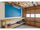 The garage has a work bench and exposed rafter insulation at 5999 Brookside Se Ln, Mableton, GA 30126