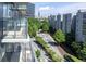 Condo balcony featuring glass railings with a view of the city skyline at 788 W Marietta Nw St # 311, Atlanta, GA 30318