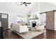 Cozy living room with dark hardwood floors, fireplace, and mantel at 1364 Westboro Sw Dr, Atlanta, GA 30310