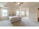 Large main bedroom featuring a trey ceiling, carpet and windows for natural light at 171 Osier Dr, Mcdonough, GA 30252