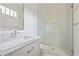 Bathroom featuring a glass enclosed shower, and a vanity with modern finishes at 4356 N Buckhead Ne Dr, Atlanta, GA 30342