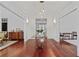 Elegant foyer showcasing hardwood floors, paneled walls, and stylish lighting fixtures at 4356 N Buckhead Ne Dr, Atlanta, GA 30342