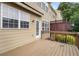 Wooden deck area perfect for outdoor relaxation with an awning at 4855 Payson Se Ter # 3, Atlanta, GA 30339