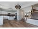 Open concept kitchen with a center island and modern stainless-steel appliances at 4855 Payson Se Ter # 3, Atlanta, GA 30339