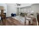 Inviting living room featuring hardwood floors, fireplace and comfortable seating arrangement at 4855 Payson Se Ter # 3, Atlanta, GA 30339