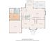 First floor plan exhibiting a flowing layout of this 7398 sq ft home with multiple rooms and attached garage at 789 Rutland Ct, Lithonia, GA 30058