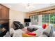 Inviting living room featuring a fireplace, plush seating, and plenty of natural light at 129 Finsbury Ln, Woodstock, GA 30188