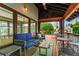 Outdoor patio seating with wood floors and a view of the cityscape at 19 Hilliard Se St # 13, Atlanta, GA 30312
