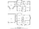 Floor plans of first and second floors showing layout of rooms and dimensions at 214 Jamestown Ave, Jonesboro, GA 30236