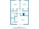 Second floorplan featuring three bedrooms, two baths and a hall at 3322 Northcrest Rd # A, Atlanta, GA 30340