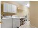 Well-lit laundry room with cabinetry, counter space, and appliances at 905 Stovall Ne Blvd, Atlanta, GA 30319