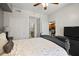 Open bedroom with access to laundry and kitchen through a doorway, as well as a great view of the city at 1101 Juniper Ne St # 1216, Atlanta, GA 30309