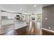 Open concept kitchen with island, seamlessly connecting to the living room at 3034 Barksdale Cir, Atlanta, GA 30344