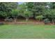 Expansive lawn with retaining wall and mature trees at 4218 Sandy Branch Dr, Buford, GA 30519