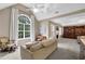 Spacious living room with large windows, vaulted ceilings and fireplace at 4218 Sandy Branch Dr, Buford, GA 30519