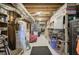 Unfinished basement providing ample storage space with exposed ductwork and shelving at 5327 Saville Nw Dr, Acworth, GA 30101