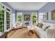 Bright living room featuring large windows, neutral paint, and comfortable seating at 4020 Devereux Chase, Roswell, GA 30075